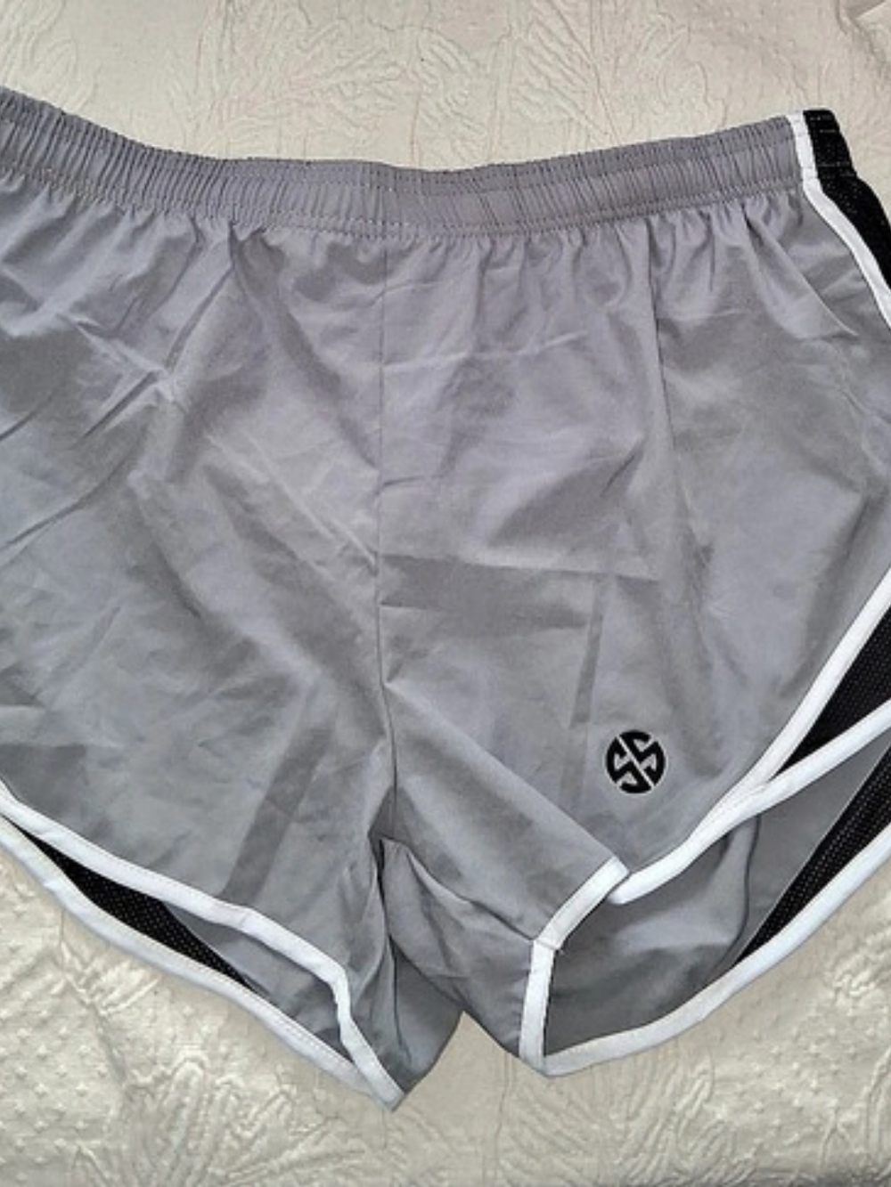 Simply Southern Athletic Color Block Shorts in Gray & Black Size 2x NWT